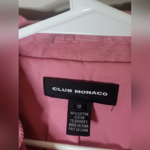 Club Monaco Pink Corduroy Blazer - Picture 4 of 5